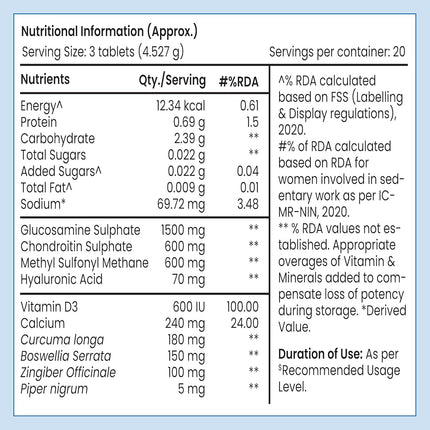 Tata 1mg Joint Support Advanced 60 Tablet