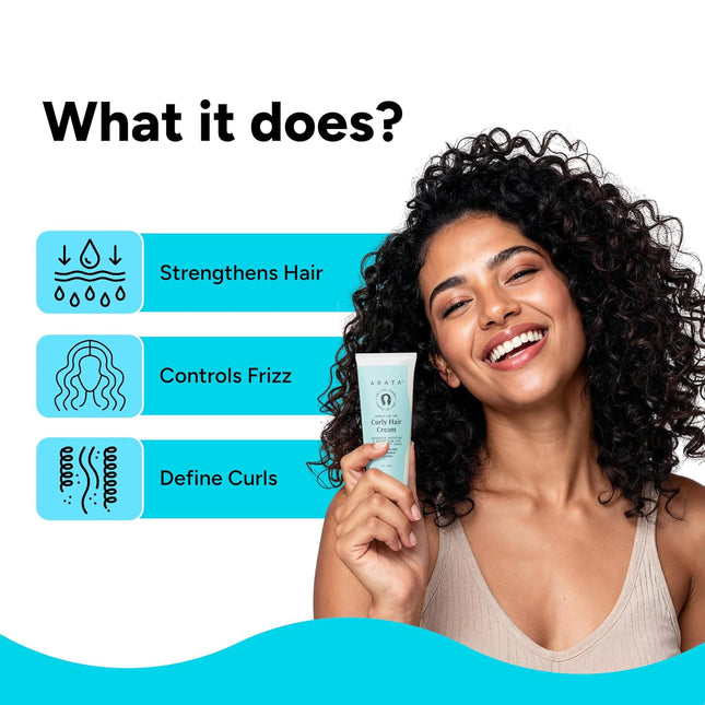 Arata Curl Cream For Curly, Frizzy & Dry Hair-50g