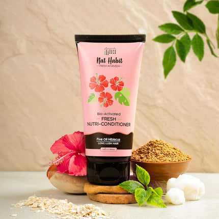 Nat Habit Hibiscus Navdha Shampoo & Conditioner Combo with Reetha, Amla & Castor