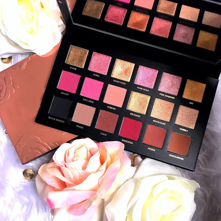 HUDA GIRL Rose Gold Remastered Beauty Eyeshadow Palette 18 Color