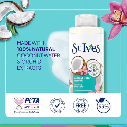 St. Ives Unilever Hydrating Body Wash Coconut Water & Orchid-650ml
