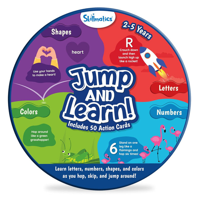 Skillmatics Flash Cards for Toddlers - Jump & Learn Letters for Kids Ages 2, 3, 4, 5