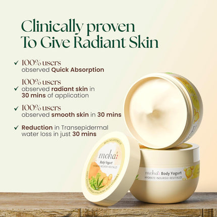 Moha Body Yogurt with Hemp Seed Oil, Hyaluronic Acid, Moringa & Vitamin E-250g