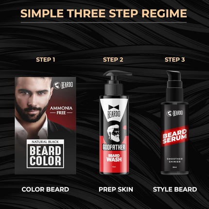 Beardo Beard Color For Men - Natural Black, 60ml Hair Dye
