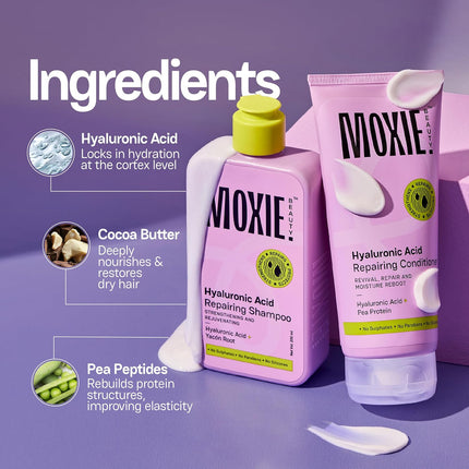 Moxie Beauty HydroRepair Wash Duo | Sulfate-Free Shampoo & Protein-Enriched Conditioner -200 ml + 175ml