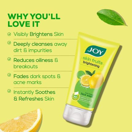 Joy Skin Fruits Lemon Face Wash For Normal to Oily Skin 150ml x 2