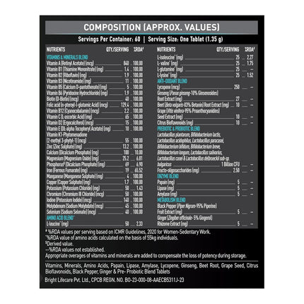 MuscleBlaze MB-Vite Daily Multivitamin (60 Tablets)