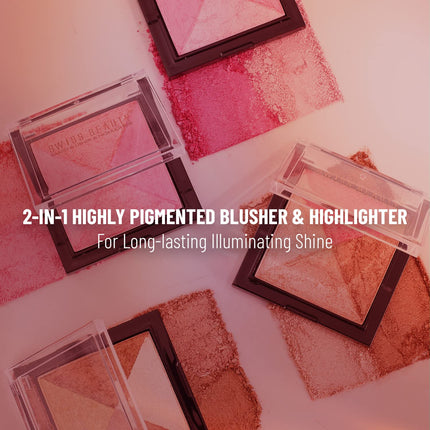 Swiss Beauty Baked Shimmer Blusher And Highlighter Palette -7g