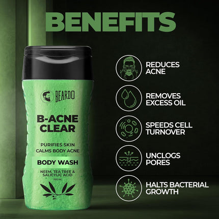 Beardo Body Acne Clear Body Wash Men 200 ml