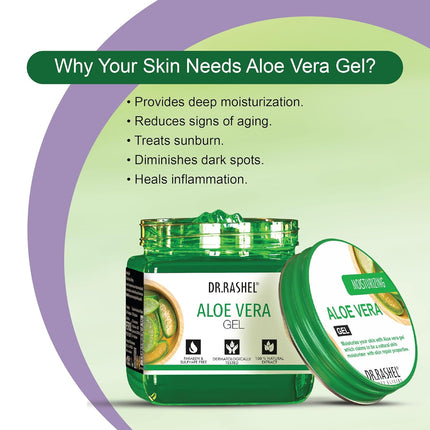 DR.RASHEL Aloe Vera Gel with natural Aloevera Extract Moisturize for Men & Women-380ML