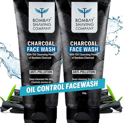 BOMBAY SHAVING COMPANY Charcoal Facewash for Men | 150g x 2