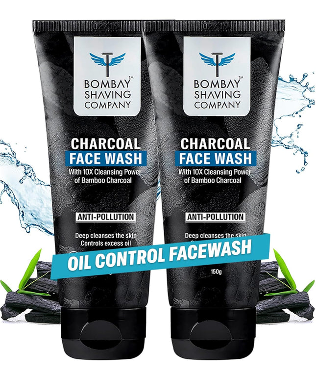 BOMBAY SHAVING COMPANY Charcoal Facewash for Men | 150g x 2