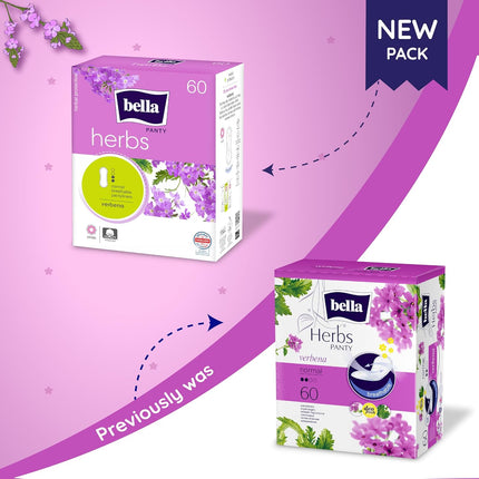 Bella Herbs Panty Liners, (Verbena Normal)(Pack of 60)