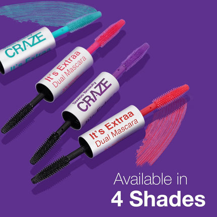 Swiss Beauty Craze It's Extraa Dual Non -Flaky Mascara | With Silicon Brush -10gm