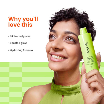 Foxtale Exfoliating Face Toner with 5% Lactic Acid -150 ml