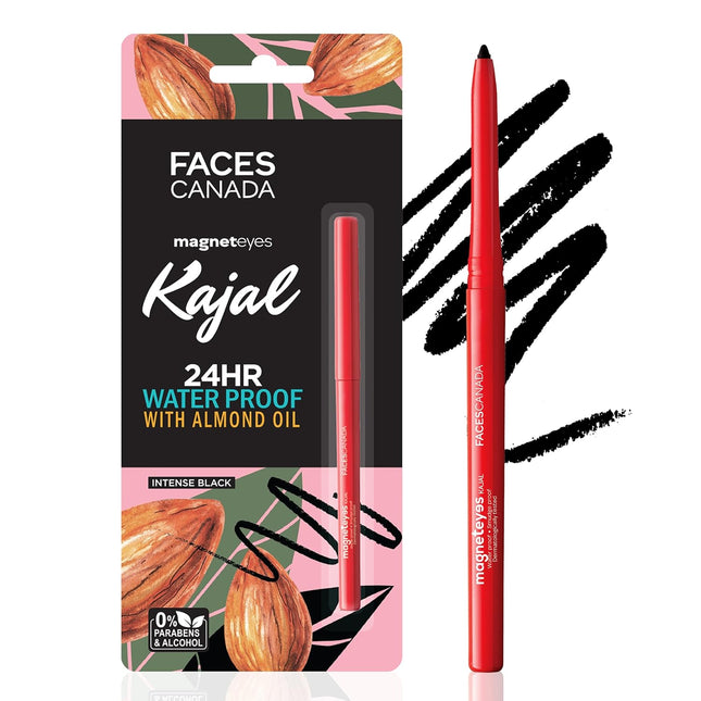 FACESCANADA Magneteyes Kajal Stick - Black, 0.35 Gm