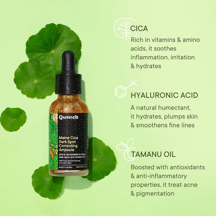 QUENCH BOTANICS Quench Dark Spot Correcting Serum with Cica Herb Repair & Hyaluronic Acid-30ML