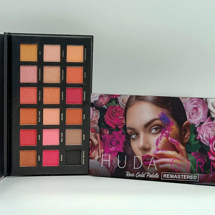 HUDA GIRL Rose Gold Remastered Beauty Eyeshadow Palette 18 Color