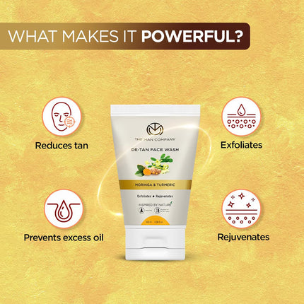 The Man Company De Tan  with Turmeric & Moringa Face Wash  -100ml