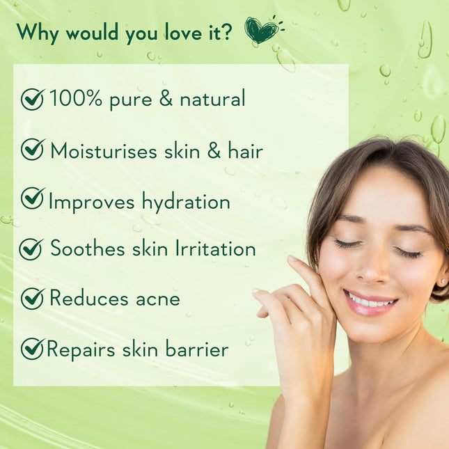 WishCare Pure & Natural Aloe Vera Gel for Skin, Face & Hair -200ml