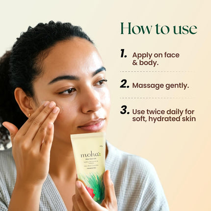 Moha Aloe Vera Gel for Face, Skin & Hair-200 gm