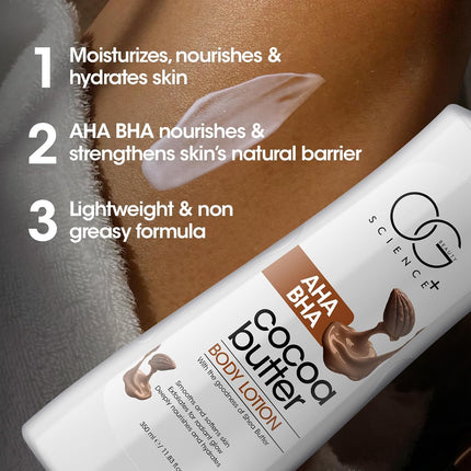 OG BEAUTY SCIENCE+ AHA BHA Body Lotion with Shea & Cocoa Butter-350ml