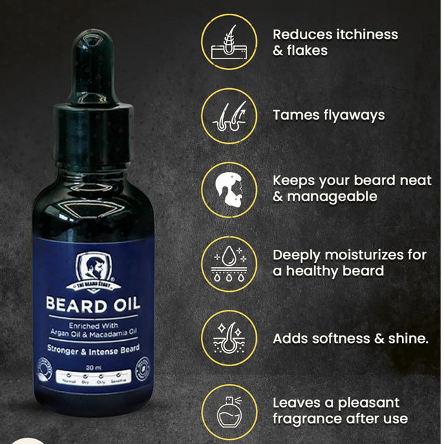 The Beard Story Beard Oil With Vitamin E & Argan Oi-30ml