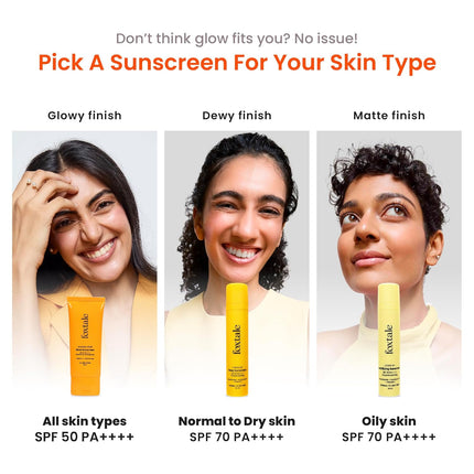 Foxtale SPF 70 Niacinamide Dewy Sunscreen with PA++++ For Dewy Sun Protection