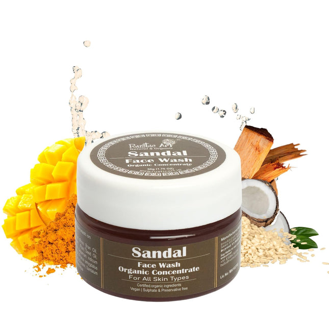 Rustic Art Sandal Face Wash for Normal & Combination Skin | 50g