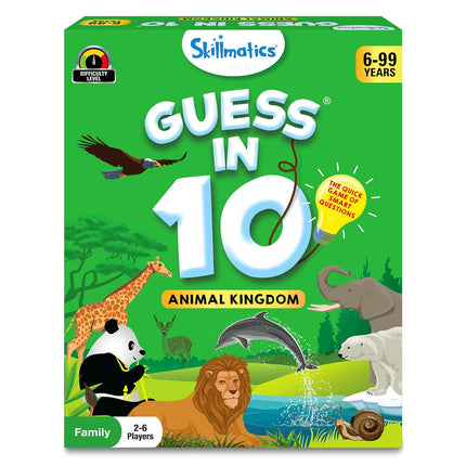 Skillmatics Card Game - Guess in 10 Animal Kingdom, Gifts for 6 Year Olds