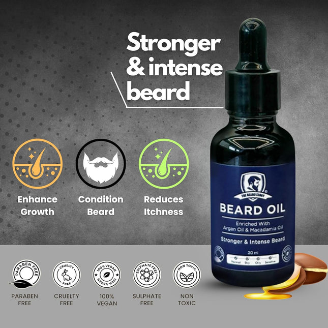 The Beard Story Beard Oil With Vitamin E & Argan Oil-30ml