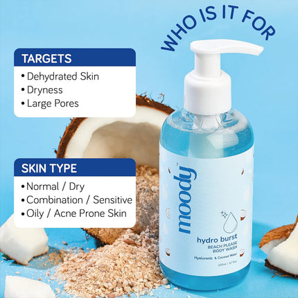 Moody 7D Hydro Burst with Hyaluronic Acid Body Wash-200ml