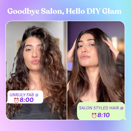 Bombae Hairess Ionic 3-In-1 Hot Air Brush Dryer Volumizer & Straightener ,1200W Power