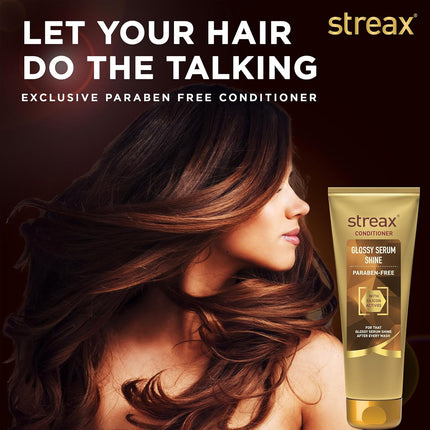 Streax Glossy Serum Shine Unscented Hair Conditioner For Women & Men-240ml