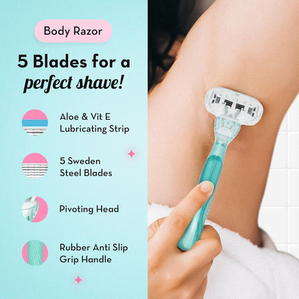 Plush The Ultimate Razor Trio Kit |  Body & Face Razor Woman