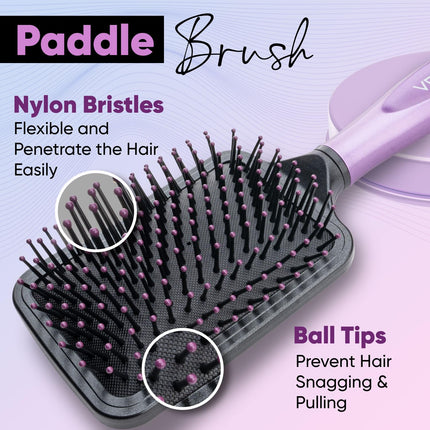 Vega Paddle Hair Brush with Cleaning Comb