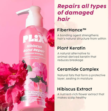 PLIX - THE PLANT FIX - Hibiscus Bond Repair Shampoo (200ml) + Conditioner (175ml)