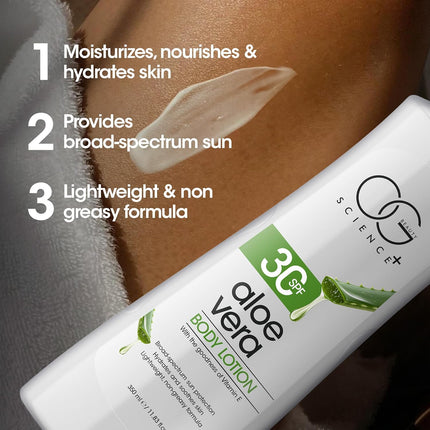 OG Beauty Science+ SPF 30 Body Lotion  Hydrating & Nourishing Formula with Aloe Vera, Vitamin E & Glycerine -350ml