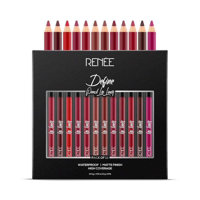 RENEE Define Matte Lip Liner Set of 12