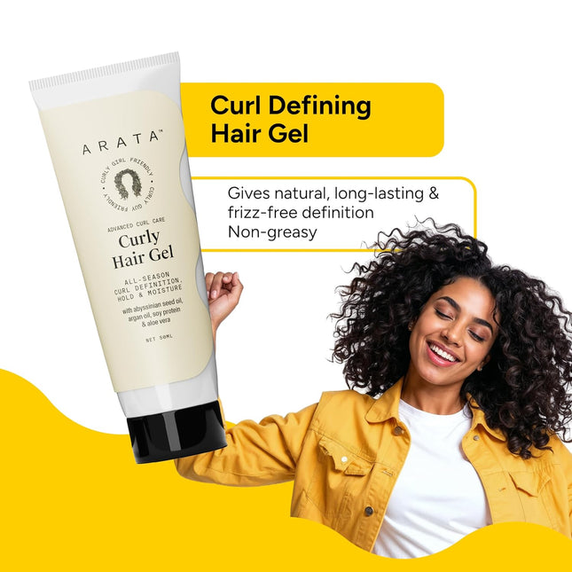 Arata Curl Hair Gel For Frizzy, Wavy, Curly Hair -50ml