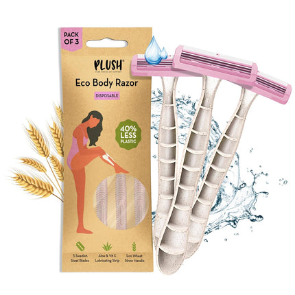 Plush Eco Disposable Body Razor 3Pcs