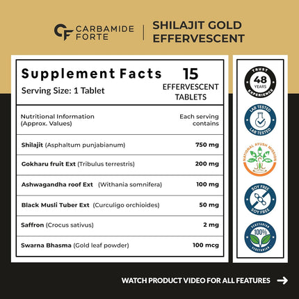 Carbamide Forte Shilajit (750mg)-15 Tablets