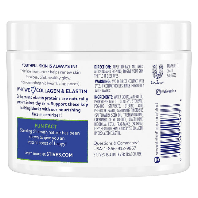 St. Ives Timeless Skin Collagen Elastin Facial Moisturizer-283g