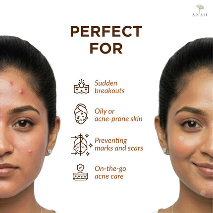 AZAH Pimple Patch | Salicylic Acid & Hyaluronic Acid Acne Patches For Face| 36 Transparent Pimple Patches