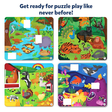 Skillmatics Puzzle Activity - Tape It Animals, 150+ Easy-Tear Stickers, Art & Craft Kit for Kids Ages 4, 5, 6, 7, 8