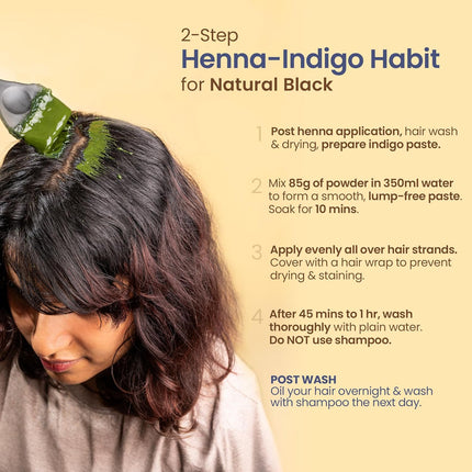 Nat Habit Organic Indigo Powder, Natural Hair Color 85G