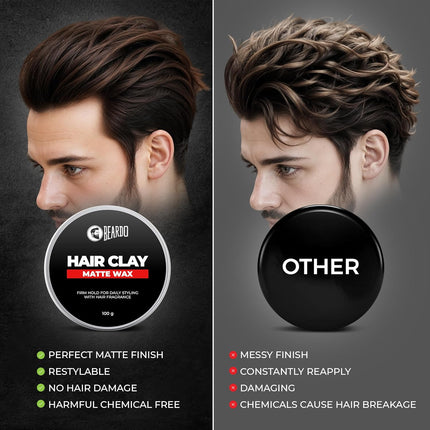 Beardo Hair Clay Wax for Men, 100 gm