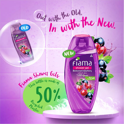 Fiama Body Wash Shower Gel Blackcurrant & Bearberry, 250ml