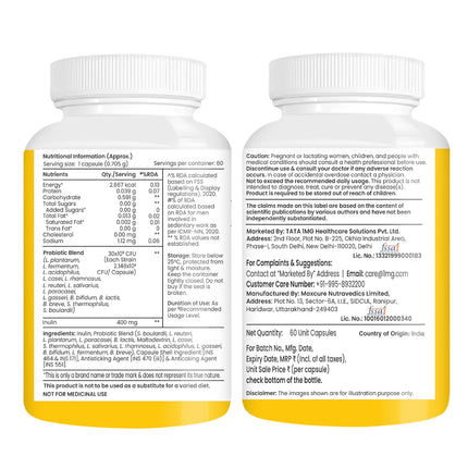 Tata 1mg Probiotics 30 Billion CFUs+ 60 Capsules