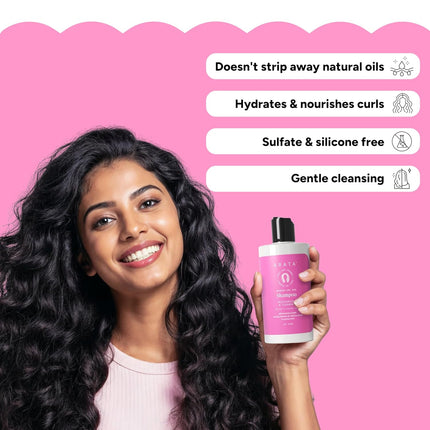 Arata Curly Hair Shampoo for Dry, Frizzy, Wavy, Curly Hair-300ml